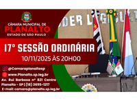 17ª SESSÃO ORDINÁRIA - 10.11.2025 ÀS 20H00.