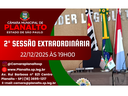 2ª SESSÃO EXTRAORDINÁRIA - 22.12.2025 ÀS 19H00.