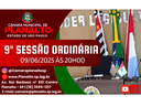 9ª SESSÃO ORDINÁRIA - 09.06.2025 ÀS 20H00. 9ª SESSÃO ORDINÁRIA - 09.06.2025 ÀS 20H00.