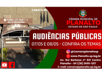 Câmara Municipal de Planalto Convoca População para Audiências Públicas sobre Orçamento e Plano Plurianual.