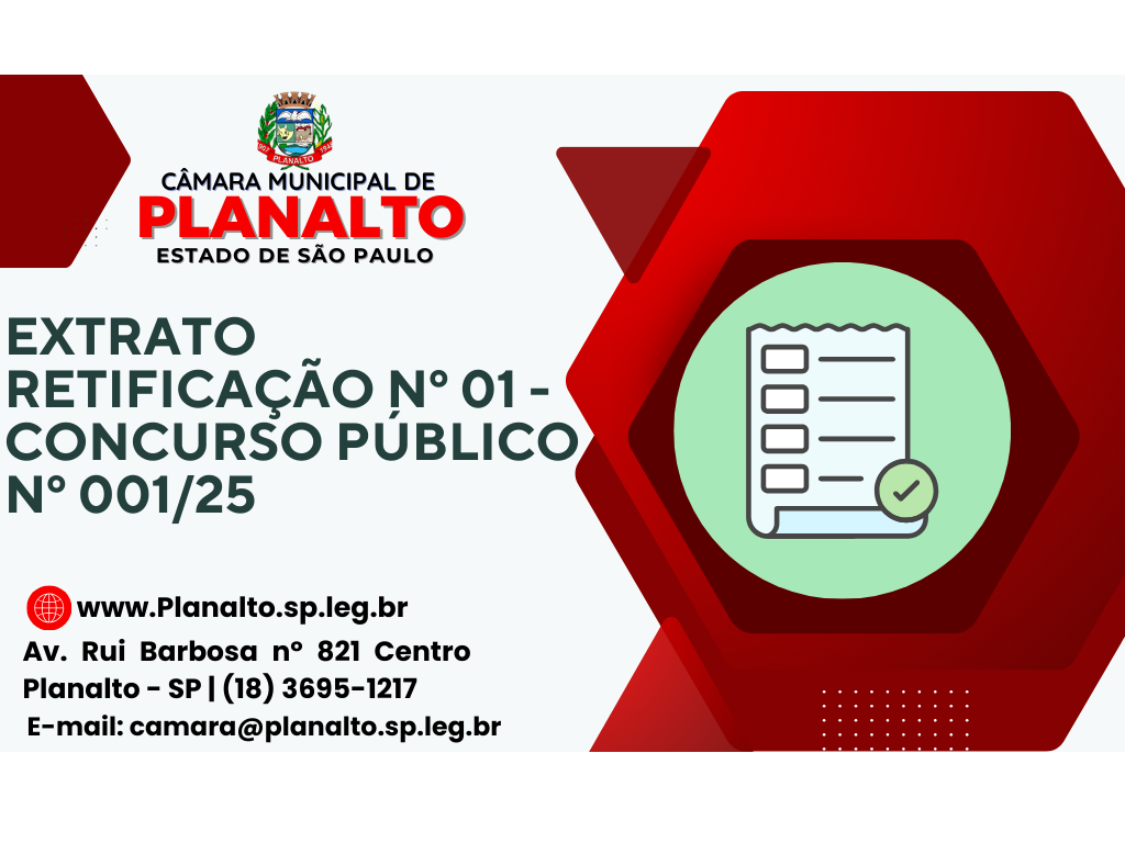 EXTRATO RETIFICAÇÃO Nº 01